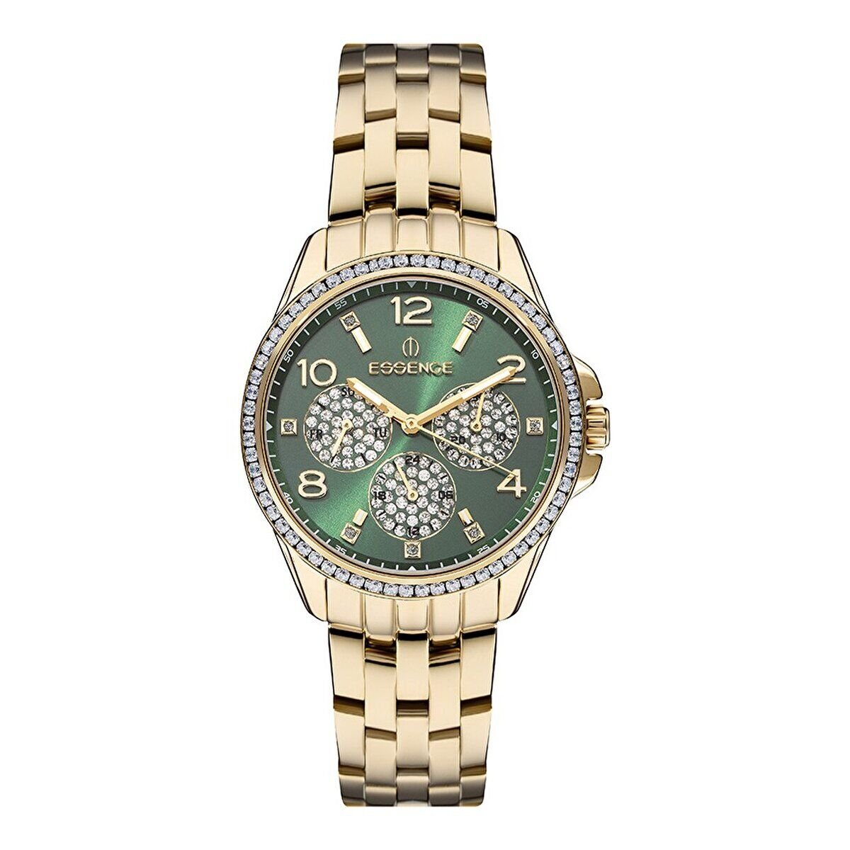 Essence ES6796FE.170 Kadın Kol Saati | 34 mm Yeşil Taşlı Kadran