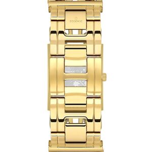Essence D1132.120 Kadın Kol Saati | 36 mm Zincir Form Çelik Kordon, Altın Kare Kasa, Sedef Kadran