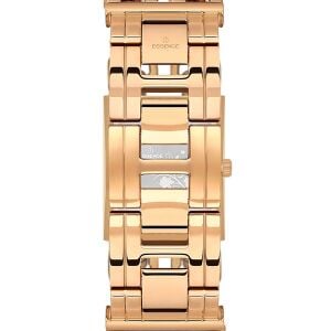Essence D1132.420 Kadın Kol Saati | 36 mm Rose Gold Zincir Form Çelik Kordon, Kare Kasa, Sedef Kadran