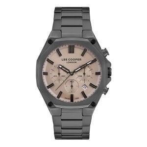 Lee Cooper LC07319.060 Erkek Kol Saati | 44 mm Gri Kasa, Şampanya Kadran