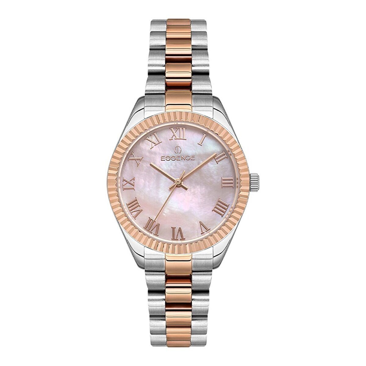 Essence ES6682FE.520 Kadın Kol Saati | 34 mm Silver/Gold Paslanmaz Çelik Kasa, İnci Kadran