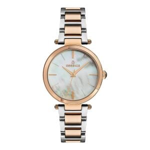 Essence ES6662FE.520 Kadın Kol Saati | 34 mm Silver/Rose Gold Çelik Kasa, İnci Kadran
