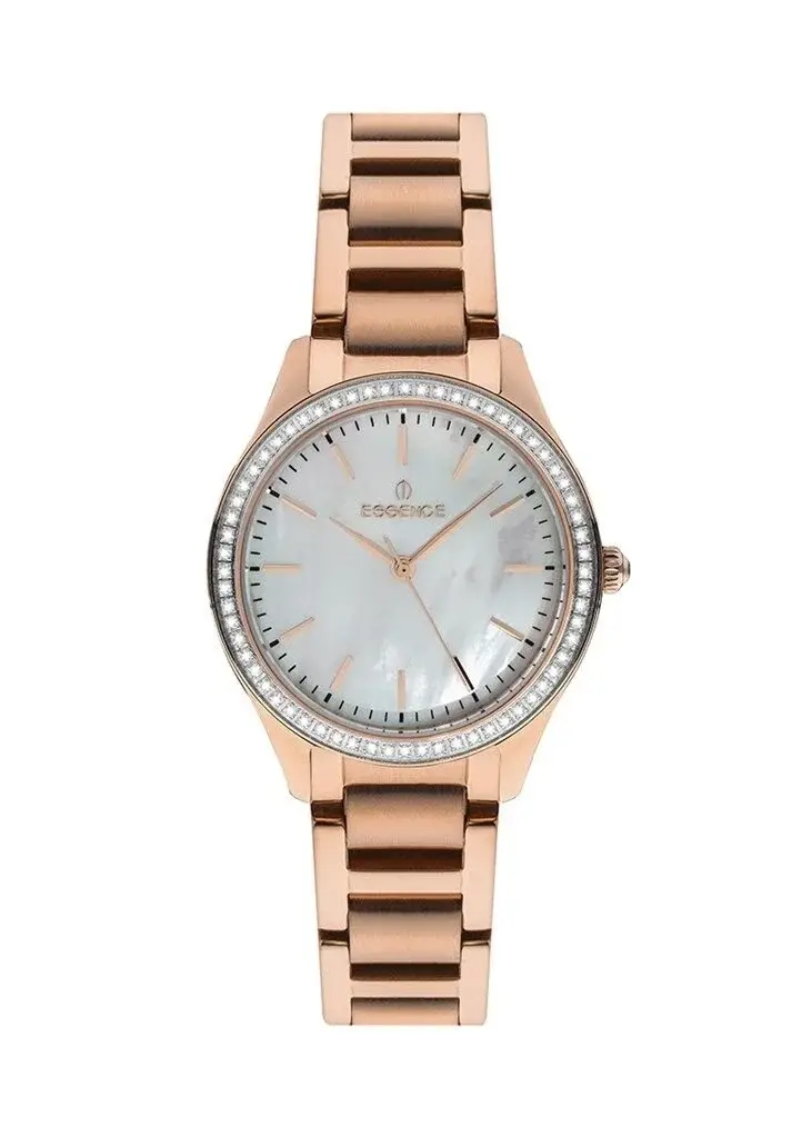 Essence ES6667FE.420 Kadın Kol Saati | 36 mm Rose Gold Çelik Kasa, İnci Kadran, Taşlı Bezel