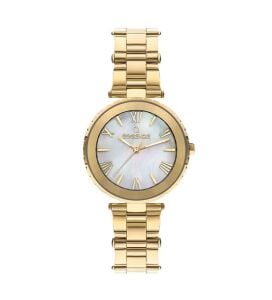 Essence ES6800FE.120 Kadın Kol Saati | 34 mm Gold Paslanmaz Çelik Kasa, İnci Beyaz Kadran