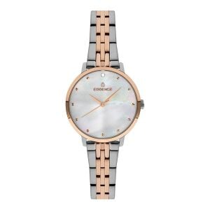 Essence ES6683FE.520 Kadın Kol Saati | 32 mm İnci Kadran, Silver-Rose Gold Çelik Kordon