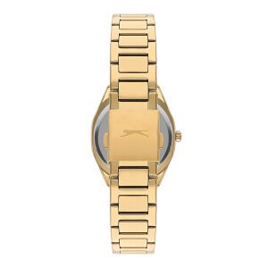 Slazenger SL.09.2301.3.08 Kadın Kol Saati | 35 mm Altın Renk Çelik Kasa, Taşlı Çerçeve