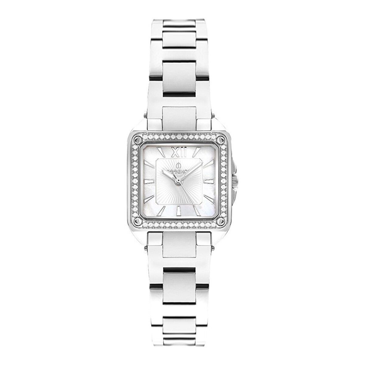 Essence D1144.320 Kadın Kol Saati | 24 mm Kare Kasa, Taş Detaylı Çerçeve