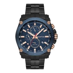 Quantum HNG800.090 Erkek Kol Saati | 47 mm Çelik Kasa, Takvim & Dual Time