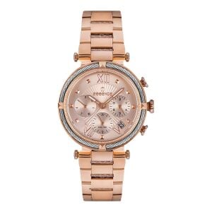 Essence ES6603FE.410 Kadın Kol Saati | 38 mm Rose Gold Kasa, Takvimli Çok Göstergeli, Çelik Kordon
