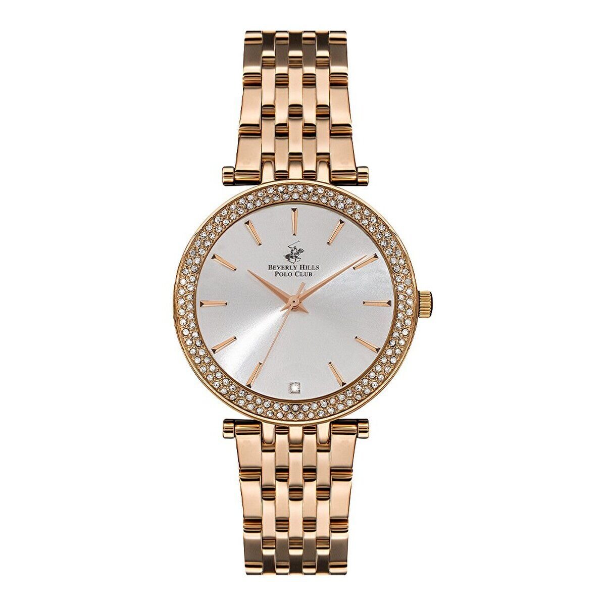 Beverly Hills Polo Club BP3183C.430 Kol Saati | 36 mm Taşlı Rose Gold Kasa, Safir Seramik Cam, Şık Kadın Model