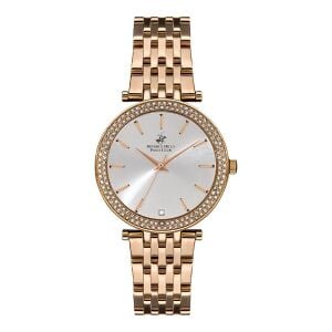 Beverly Hills Polo Club BP3183C.430 Kol Saati | 36 mm Taşlı Rose Gold Kasa, Safir Seramik Cam, Şık Kadın Model