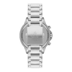 Beverly Hills Polo Club BP3401X.350 Erkek Kol Saati | 47 mm Silver Çelik Kasa, Siyah Kadran, Dual Time, 10 ATM Spor Saat