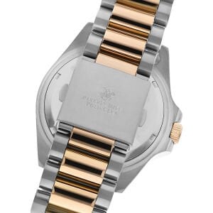 Beverly Hills Polo Club BP3125X.590 Erkek Kol Saati | 44 mm Silver-Rose Gold Kasa, Lacivert Kadran, 10 ATM, Seramik Safir Cam