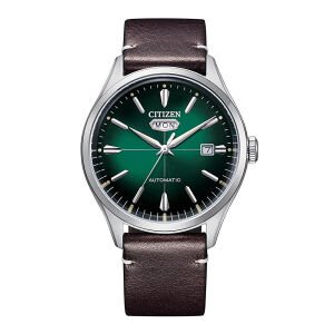 Citizen NH8390-03XC Erkek Kol Saati | 40.2mm, Kahverengi Deri Kordon, Otomatik Mekanizma