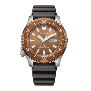 Citizen NY0164-65XE Erkek Dalgıç Saati – Otomatik Mekanizma, Bronz Bezel, 200M Su Geçirmezlik