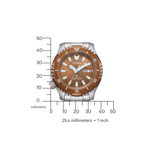 Citizen NY0164-65XE Erkek Dalgıç Saati – Otomatik Mekanizma, Bronz Bezel, 200M Su Geçirmezlik