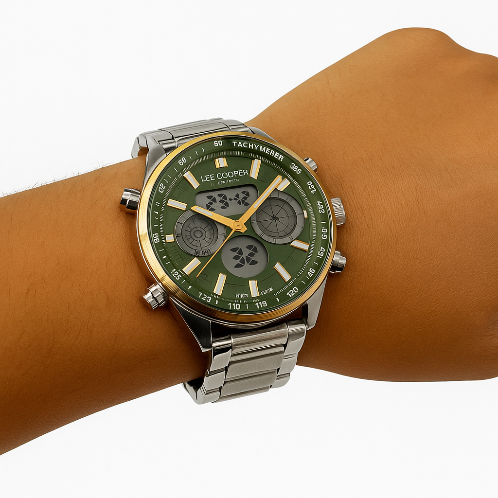 Lee Cooper LC07878.370 Yeşil Dijital Erkek Kol Saati