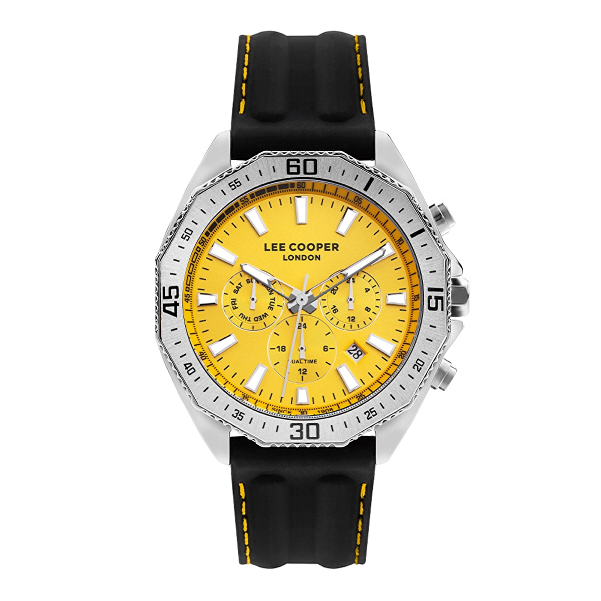 Lee Cooper LC07848.311 Sarı Spor Erkek Kol Saati – Dinamik Tasarım, Silikon Kayış, 2 Yıl Garantili