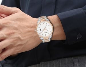 Lee Cooper LC07621.530 Erkek Kol Saati – 44mm Silver-Rose Kasa, Takvimli Şık Tasarım