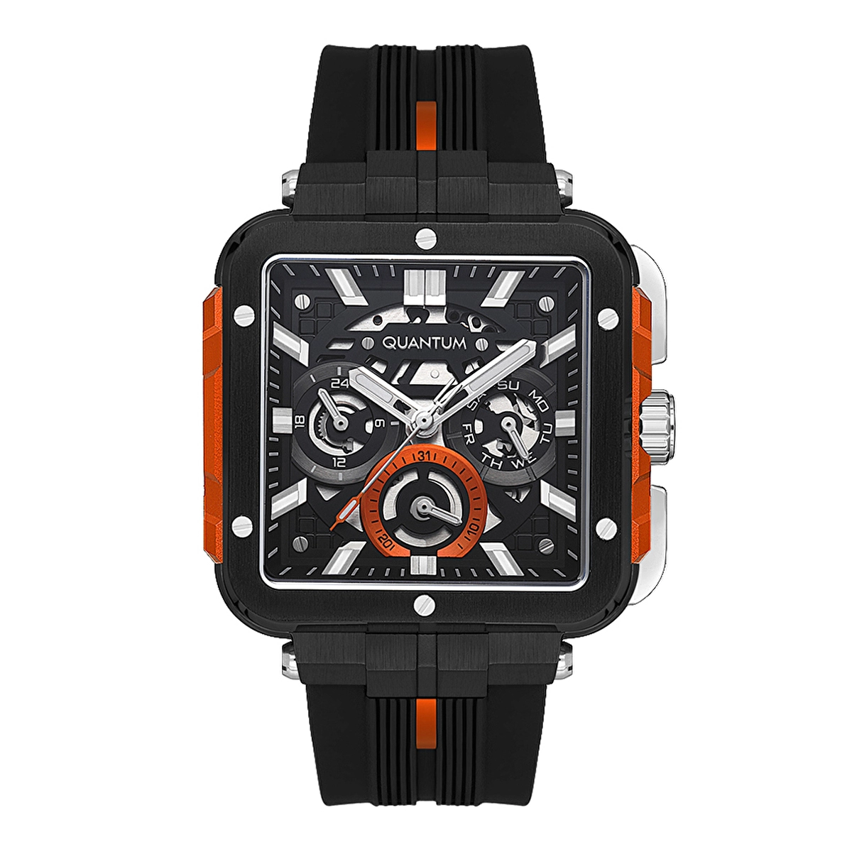 Quantum PWG1102.651 Erkek Kol Saati | Köşeli Kasa Tasarımı ve Sportif Fonksiyonellik