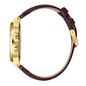 Lee Cooper LC08108.134 Erkek Kol Saati | Altın Kasa, Kahverengi Deri Kordon, Quartz Mekanizma