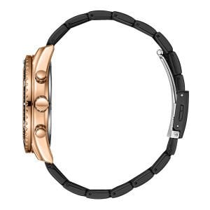 Lee Cooper LC08101.450 Siyah Kadranlı Rose Altın Çerçeveli Çelik Erkek Kol Saati