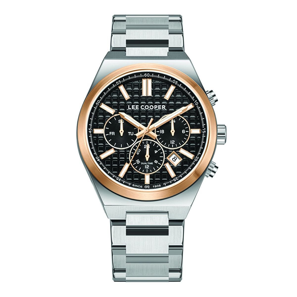 Lee Cooper LC08084.550 Gümüş Çelik Kordonlu Erkek Kol Saati