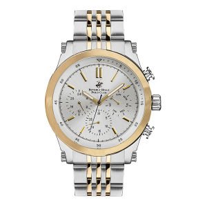 Beverly Hills Polo Club BP3142X.330 Erkek Kol Saati – Silver Gold Çelik Kasa ve Kordon, Multifonksiyon Quartz Mekanizma