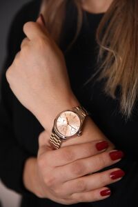 Lee Cooper LC07471.430-WS Kadın Kol Saati – Rose Gold, Çelik Kordonlu, Multifonksiyon