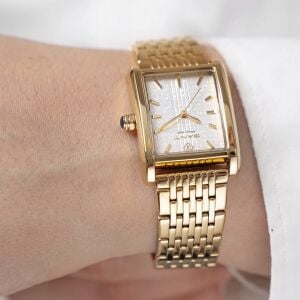 Gant G173002 Kadın Kol Saati – Dikdörtgen Kasa, Altın Renk Çelik Kordon, Şık ve Zarif Tasarım