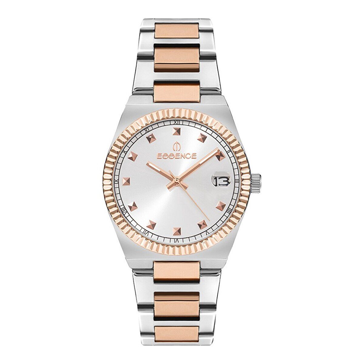 Essence ES6802FE.530 Kadın Kol Saati – 37 mm Çelik Kasa, Mineral Cam, Tarih Göstergeli
