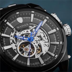 Wainer WA.25980-D Otomatik Mekanizma Erkek Kol Saati – İskelet Kadranlı Güçlü Tasarım!
