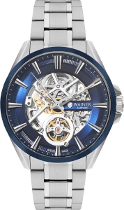Wainer WA.25511-B Erkek Kol Saati – Otomatik Mekanizma, İskelet Kadran, Çelik Kordon