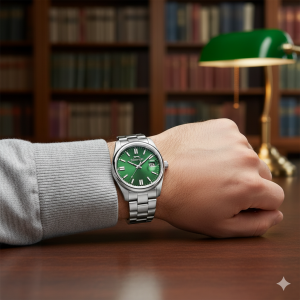 Slazenger SL.09.2513.1.04 Erkek Kol Saati – Çelik Kasa & Bilezik, Yeşil Kadran