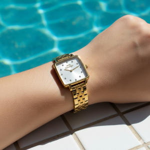 Slazenger SL.09.2507.3.02 Kadın Kol Saati | Taş Detaylı Altın Şıklığı