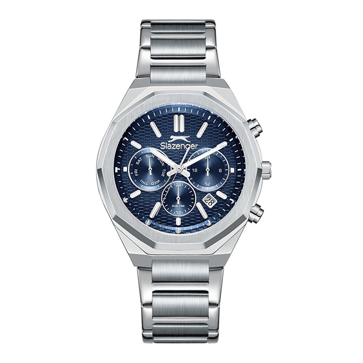 Slazenger SL.09.2503.2.02 Erkek Kol Saati | Çelik Kasada Mavi Sportif Güç