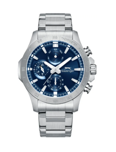 Slazenger SL.09.2482.2.03 Erkek Kol Saati | Mavi Kadranlı 44 mm Çelik Sportif Şıklık