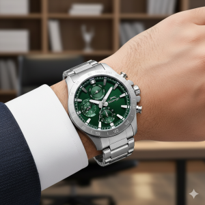 Slazenger SL.09.2482.2.01 Erkek Kol Saati | 44 mm Yeşil Kadranlı Çelik Güç ve 10 ATM Dayanıklılık