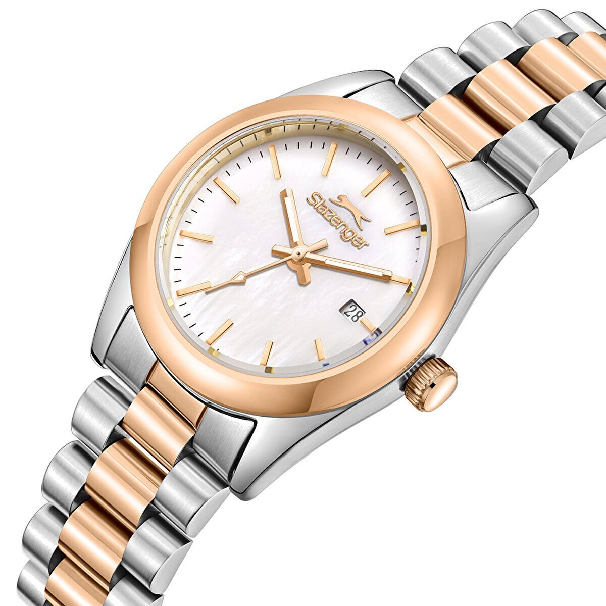 Slazenger SL.09.2473.3.04 Kadın Kol Saati | Rose Gold & Gümüş Şıklığıyla 28 mm Zarafet