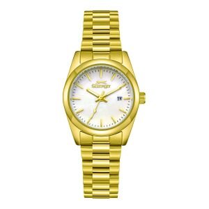 Slazenger SL.09.2473.3.02 Kadın Kol Saati | Altın Renkli 28 mm Şıklık ve İnci Kadran Zarafeti