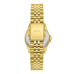 Slazenger SL.09.2472.3.03 Kadın Kol Saati | 32 mm Altın Sarısı Çelik & Takvimli Zarif Tasarım