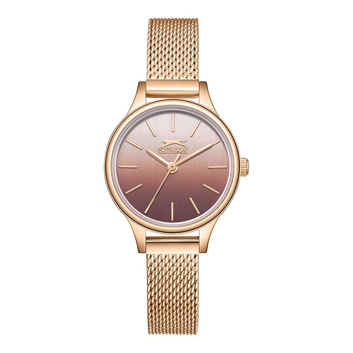 Slazenger SL.09.2458.3.05 Kadın Kol Saati | Rose Gold Kasa & Kahverengi Gradyan Kadran
