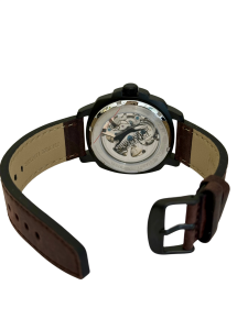 Slazenger SL.09.2435.1.06 Otomatik Erkek Kol Saati | Mekanizma Görünümlü Deri Kordonlu