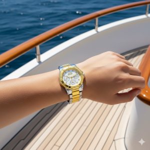 Slazenger Kadın Kol Saati | Çelik Bilezikli Altın Detaylı Şık & Fonksiyonel Tasarım