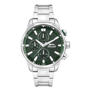 Slazenger SL.09.2272.2.07 Erkek Kol Saati | 45mm Yeşil Kadran, Çelik Kasa & Spor Şıklık