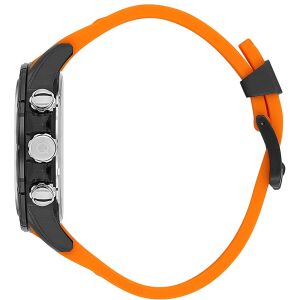 Quantum HNG893.650 Erkek Kol Saati | 47MM, Chronograph, 10 ATM, Turuncu Silikon Kordon