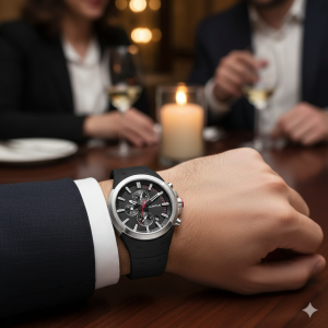 Quantum PWG1004.651 Erkek Kol Saati | 46MM, Safir Cam, Dual Time Mekanizma, Silikon Kordon, 10 ATM