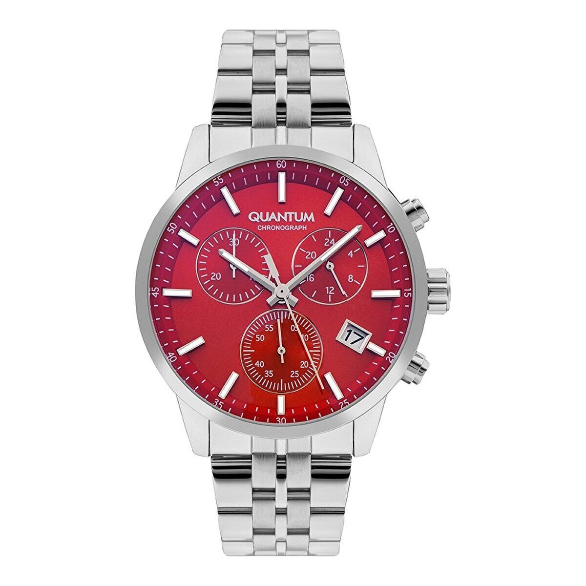 Quantum PWG1008.380 Erkek Kol Saati | 45 mm, Chronograph, Kırmızı Kadran