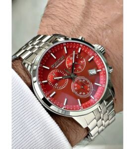 Quantum PWG1008.380 Erkek Kol Saati | 45 mm, Chronograph, Kırmızı Kadran