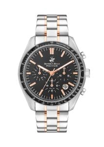 Beverly Hills Polo Club BP3372X.550 Erkek Kol Saati | Takimetre Fonksiyonlu, Çelik Kordon, Safir Cam